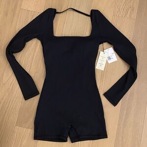 Forever 21 Active Square Neck Long Sleeve Romper